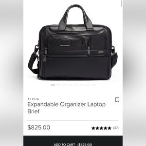Tumi Expandable Organizerr Laptop Brief